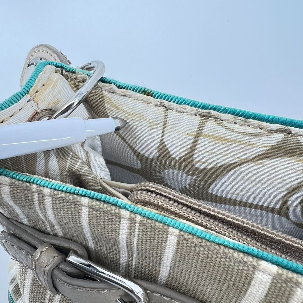 Tommy Hilfiger Striped Canvas Shoulder Bag Beige Coastal Preppy Boho - Picture 9 of 16